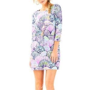 Lilly Pulitzer Linden Dress Serene Blue Oh Shello XL EUC Rare